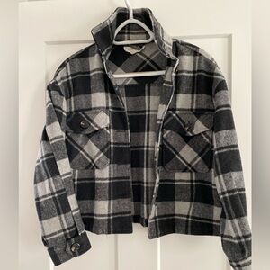 Gray and Black Shacket